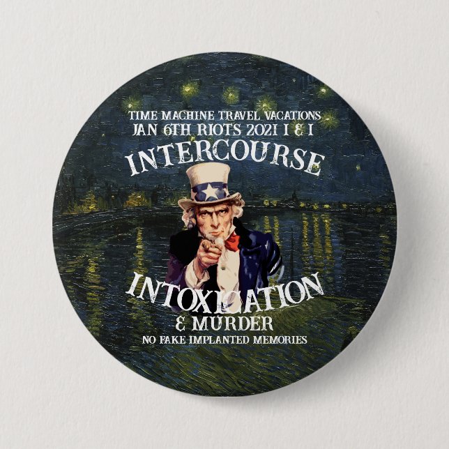 Trump DHS FBI CBP Dead Elvis Presley Toilet FLAG 7.5 Cm Round Badge (Front)