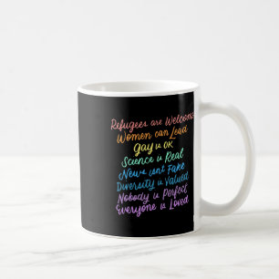 Trump Diversity Science Refugees Love Womens Right Coffee Mug