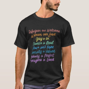 Trump Diversity Science Refugees Love Womens Right T-Shirt
