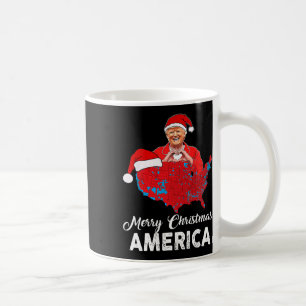 Trump Election Map Merry Christmas Holiday Santa H Coffee Mug