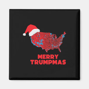 Trump Election Map Merry Christmas Holiday Santa H Magnet