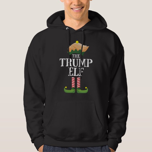 Trump Elf Matching Family Christmas Party Elf Hoodie (Front)