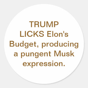 Trump Elon Musk Hankamer Artjunkhaus Comic Art Yum Classic Round Sticker