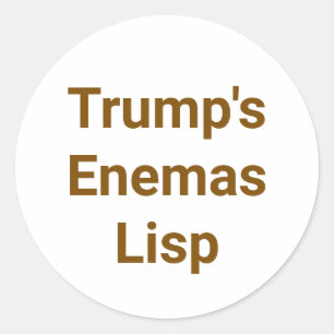 Trump Enemas Lisp Jeff Hankamer Artjunkhaus Comic Classic Round Sticker