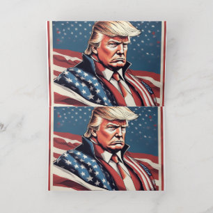 Trump Epic American Flag Greeting Card