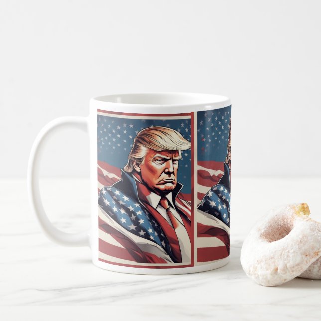 Trump Epic American Flag Mug (With Donut)