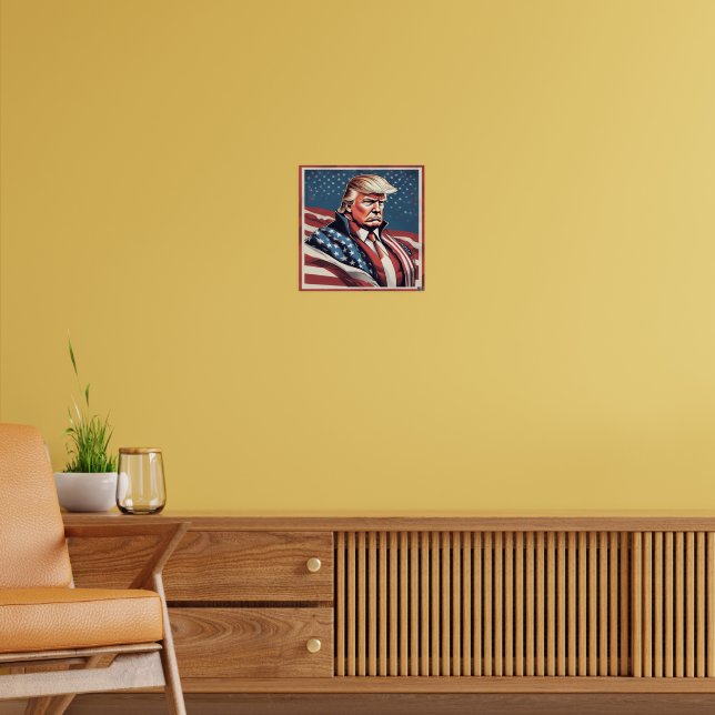 Trump Epic American Flag Poster (Living Room 2)