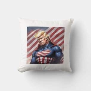 Trump Epic Superhero Throw Pillow