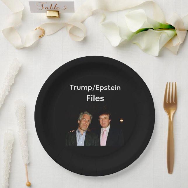 Trump/Epstein Files Paper Plate (Wedding)