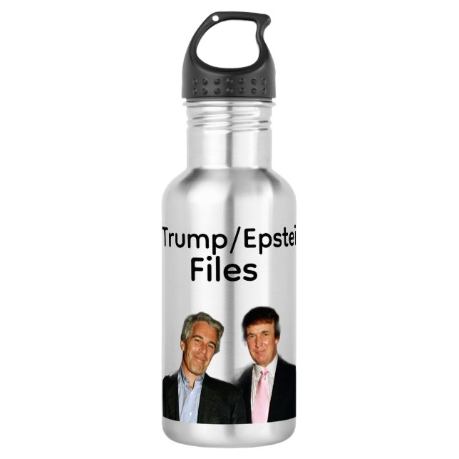 Trump/Epstein Files Water Bottle (Front)