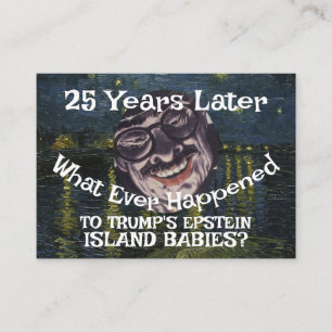 Trump Epstein Island Files Babies Republican 2026  Enclosure Card