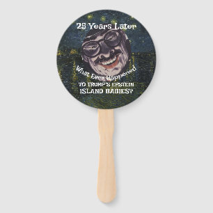 Trump Epstein Island Files Babies Republican 2026  Hand Fan