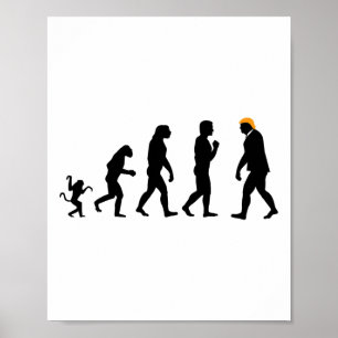 Trump Evolution Resist Funny Donald Trump  Poster