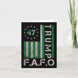 Trump Fafo F Around Find Out Us Flag St. Patricks  Card