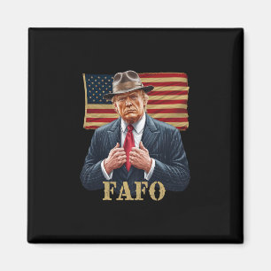 Trump Fafo F Around Find Out Us Flag Vintage 1  Magnet