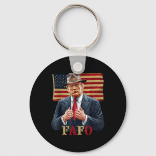 Trump Fafo F Around Find Out Us Flag Vintage _2 Key Ring