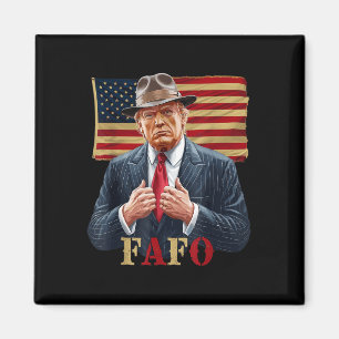 Trump Fafo F Around Find Out Us Flag Vintage _2  Magnet