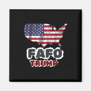 Trump Fafo F Around Find Out Us Flag Vintage  Magnet