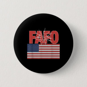 Trump Fafo, Funny Fafo Trump American Flag  6 Cm Round Badge