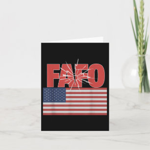 Trump Fafo, Funny Fafo Trump American Flag Card
