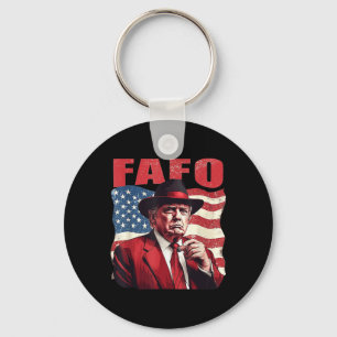 Trump Fafo Funny Fafo Trump American Flag Key Ring
