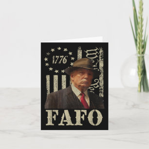 Trump Fafo, Retro Fafo Trump American Flag Card
