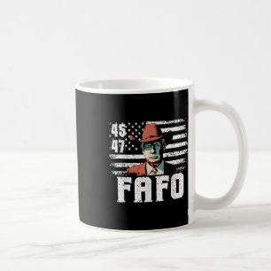 Trump Fafo Us Flag Funny Trump 4th Of July  Coffee Mug