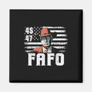 Trump Fafo Us Flag Funny Trump 4th Of July Magnet