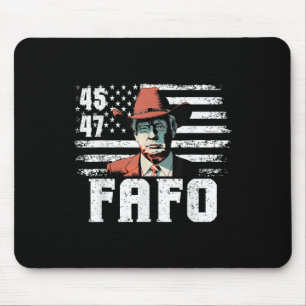 Trump Fafo Us Flag Funny Trump 4th Of July Mouse Pad