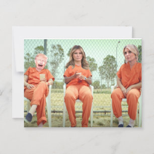 Trump Family in Jail Postcard