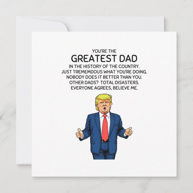 Trump Father's Day Trump Dad Birthday  Card (Front)