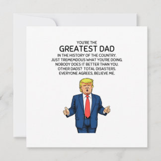 Trump Father's Day Trump Dad Birthday Card