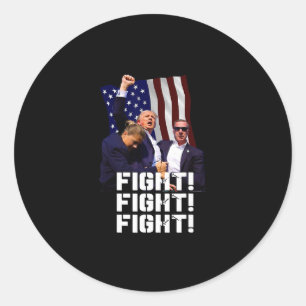 Trump Fight Fight Fight 1 Classic Round Sticker