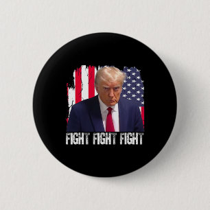 Trump Fight Fight Fight American Flag Donald Trump 6 Cm Round Badge
