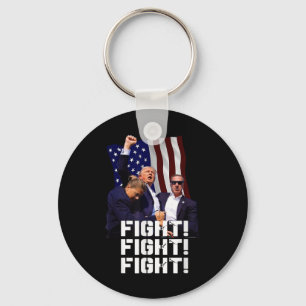 Trump Fight Fight Fight Key Ring