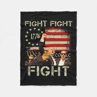 Trump Fight Fight Fight Trump Signals To Americans Fleece Blanket