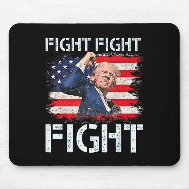 Trump Fight Fight Fight Trump Signals To Americans Mouse Pad (Front)