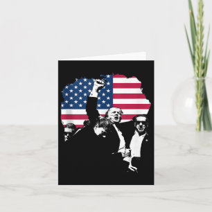Trump Fight For America Gulf Map Usa Flag 2025 4th Card