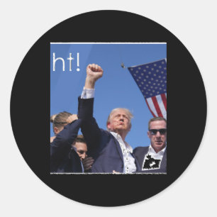 Trump Fight Pennsylvania Shooting Active Classic Round Sticker