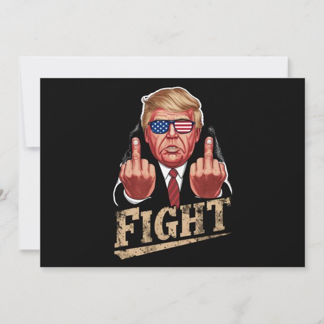 Trump Fight US Election Retro Vintage Invitation (Front)