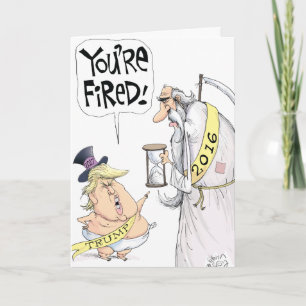 Trump Fires Year New Year Joke Paper Card