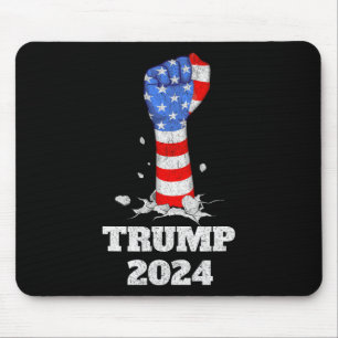 Trump Fist 2024 Stand With Trump 2024 Mouse Pad