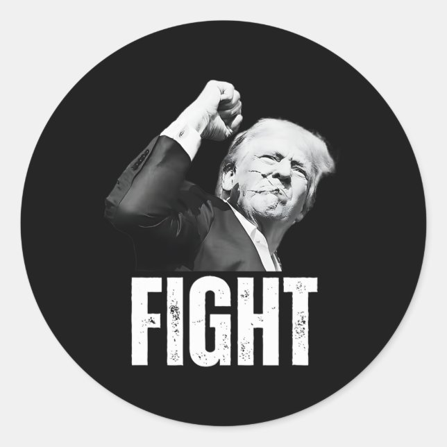 Trump Fist Pump Donald Trump Shooting  Classic Round Sticker (Front)