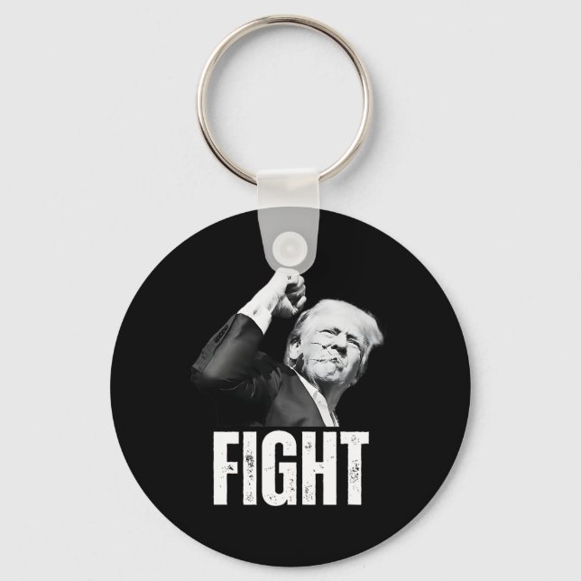 Trump Fist Pump Donald Trump Shooting  Key Ring (Front)