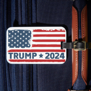 Trump Flag America  Luggage Tag
