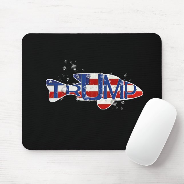 Trump Flag Fish in Bubbles Mouse Pad (With Mouse)
