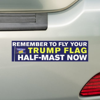 Trump Flag Half-Mast Trump Lost Anti-Trump Bumper Sticker