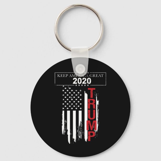 Trump Flag  Key Ring (Front)