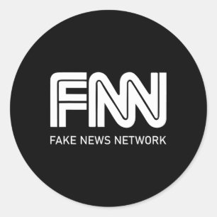 Trump Fnn Fake News Network Classic Round Sticker