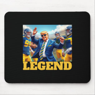 Trump Footbyll Dancing Collegiate Blue And Yellow  Mouse Pad